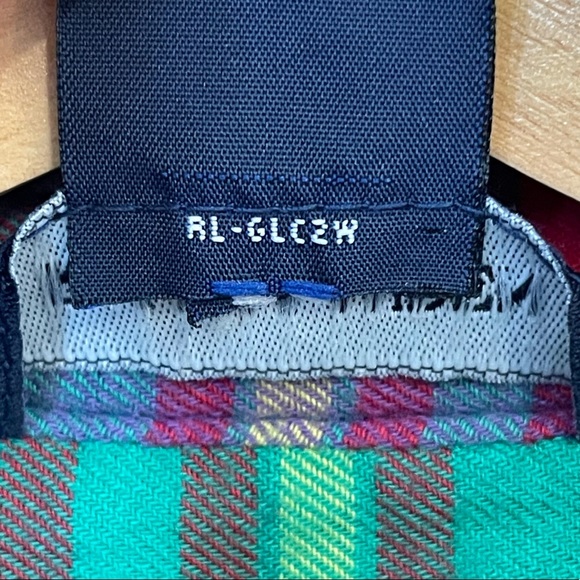 Ralph Lauren kids multicolour flannel long sleeve button shirt with ruffles - Picture 11 of 15